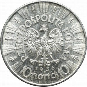 II Rzeczpospolita, 10 złotych 1936 Piłsudski