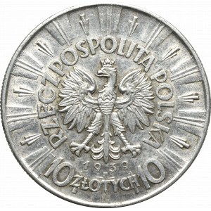 II Rzeczpospolita, 10 złotych 1939 Piłsudski