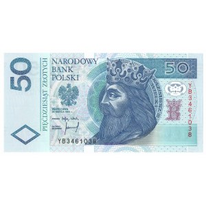 Third Republic, 50 zloty 1994 YB - replacement series