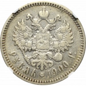 Rusko, Mikuláš II, rubl 1900 - NGC VF25