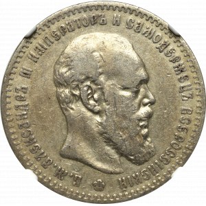 Rusko, Alexandr III, Rubl 1888 - NGC VF Podrobnosti