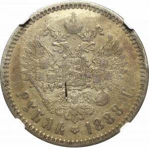 Rosja, Aleksander III, Rubel 1888 - NGC VF Details