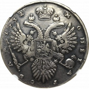 Russia, Anna Ioanovna, Rouble 1732 - NGC VF Details
