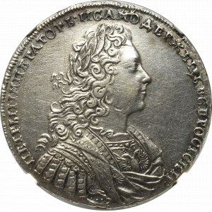 Rusko, Peter II, Rubľ 1729, Moskva - NGC XF Podrobnosti