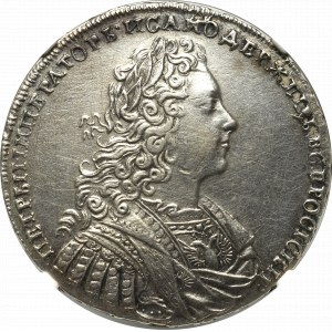 Rosja, Piotr II, Rubel 1729, Moskwa - NGC XF Details