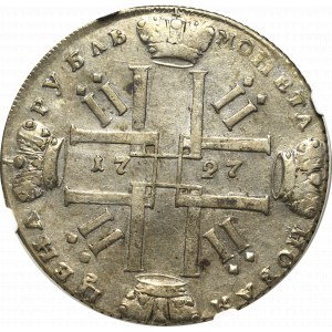 Rosja, Piotr II, Rubel 1727, Moskwa - NGC VF Details