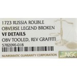 Russia, Peter I, Roubl 1723, Peterbourg - NGC VF Details