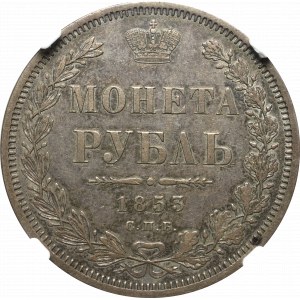 Rusko, Mikuláš I., Rubľ 1853 HI - NGC XF Podrobnosti