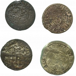 Sigismund III Vasa, a set of 3 shekels and a Lithuanian penny