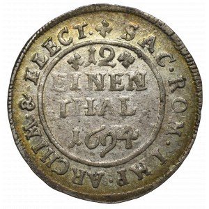 Německo, Sasko, 1/12 tolaru 1694 EPH, Lipsko