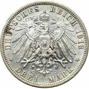 Germany, Preussen, 3 mark 1913 - 25 years of Wilhelm II reign