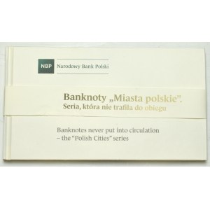 Zestaw banknotów obiegowych Miasta Polskie 1.03.1990