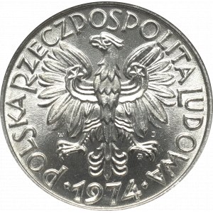 PRL, 5 Złotych 1974 Rybak - NGC MS65