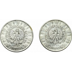 II Republic of Poland, Lot of 10 zloty 1935-37 Pilsudski