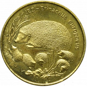 III Republic of Poland, 2 zlote 1966 Hedgehog