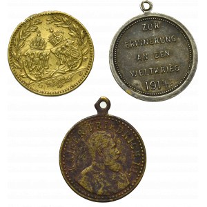 Niemcy, Prusy, Zestaw medalików pamiątkowych