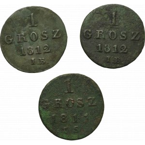 Księstwo Warszawskie, Zestaw 1 grosz 1811-12