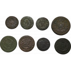 South Prussia, Set of coins from half-penny to trojak