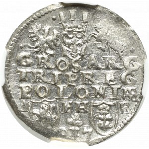 Žigmund III Vasa, Trojak 1597 Poznaň - NGC MS63