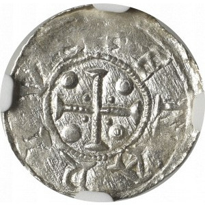 Boleslaus III, Denarius - NGC MS65