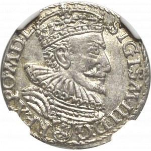 Zikmund III Vasa, Trojak 1594, Malbork - NGC AU58