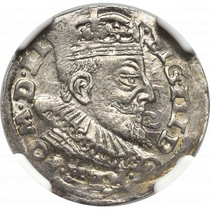 Sigismund III, 3 groschen 1593, Vilnius - NGC MS65