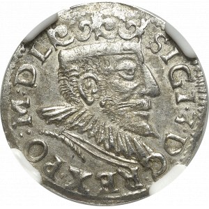 Zikmund III Vasa, Trojak 1593, Poznaň - NGC MS63