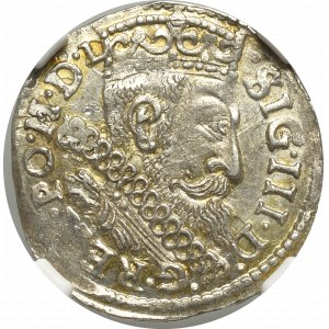 Zikmund III Vasa, Trojak 1600, Bydgoszcz - KRÁSNÝ - NGC MS64