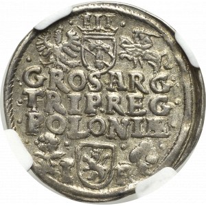 Sigismund III Vasa, 3 Groschen 1595 Posen- NGC MS63