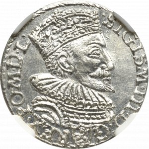Sigismund III Vasa, 3 groschen 1594, Marienburg - NGC MS63