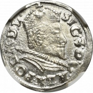 Sigismund III, 3 groschen 1596, Lublin - NGC MS63