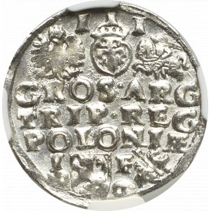 Zygmunt III Waza, Trojak 1596, Lublin - PIĘKNY - NGC MS63