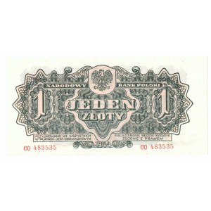 People's Republic of Poland, 1 zloty 1944 , series I - ...mandatory.... CO