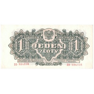 PRL, 1 złoty 1944 , seria I - ...obowiązkowym... EO