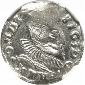 Zikmund III Vasa, Trojak 1596, Poznaň - NGC MS63