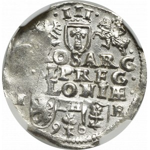 Zikmund III Vasa, Trojak 1596, Poznaň - NGC MS63