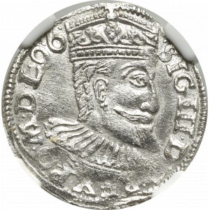 Zikmund III Vasa, Trojak 1596, Wschowa - NGC MS62