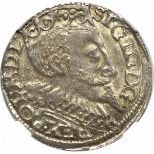 Zikmund III Vasa, Trojak 1596, Bydgoszcz - NGC MS61