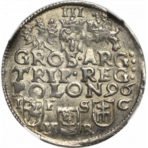Zygmunt III Waza, Trojak 1596, Bydgoszcz - NGC MS61