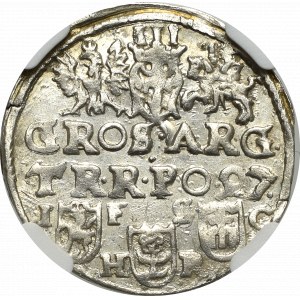 Zikmund III Vasa, Trojak 1597, Bydgoszcz - NGC MS62