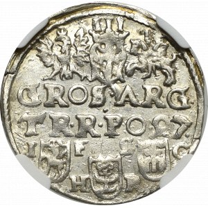 Zygmunt III Waza, Trojak 1597, Bydgoszcz - NGC MS62