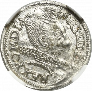 Zikmund III Vasa, Trojak 1597, Poznaň - KRÁSNÝ - NGC MS63