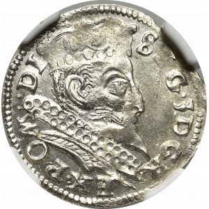 Sigismund III Vasa, 3 groschen 1597, Posen - NGC MS64