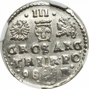 Zikmund III Vasa, Trojak 1598, Bydgoszcz - KRÁSNÝ - NGC MS63