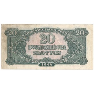 PRL, 20 złotych 1944 , ...obowiązkowym... BA