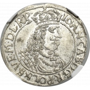 Jan II Kazimír, Ort 1663, Toruň - EXTRAORDINARY - NGC MS63