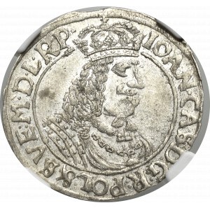 John II Casimir, 18 groschen 1663, Thorn - NGC MS63
