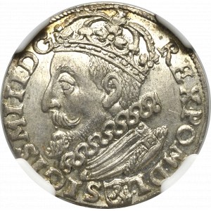 Sigismund III, 3 groschen 1601, Cracow - NGC MS62