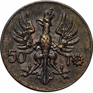 II Republic of Poland, 50 mark 1923 - Specimen brass