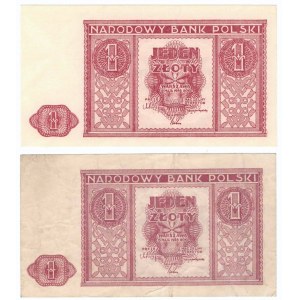 PRL, 1 zloty 1946 - set of 2 pieces